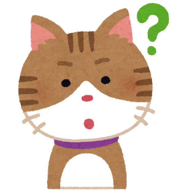 疑問に思うねこ